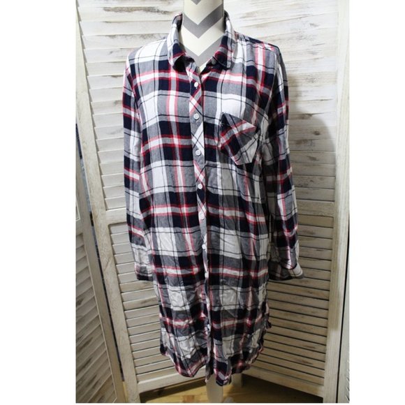 BLL nyc plaid button up top(920) - Picture 1 of 6